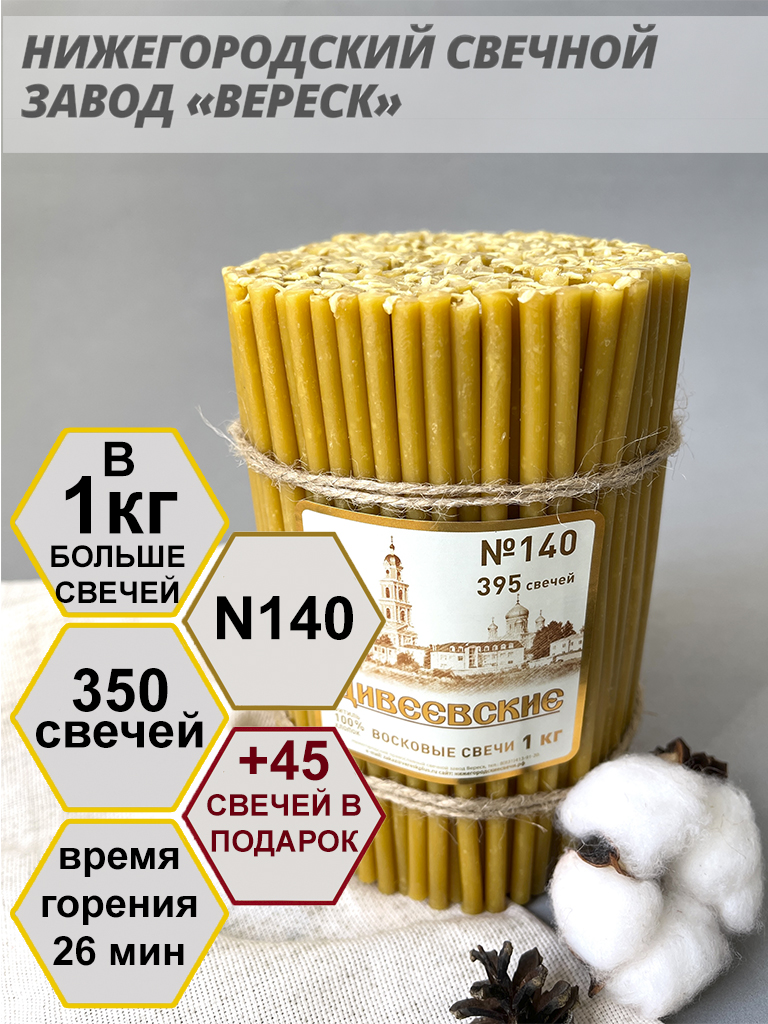 Дивеевские восковые свечи пачка 1 кг № 140