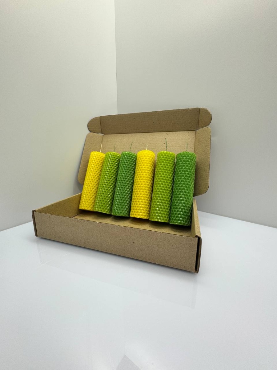 Набор свечей из вощины "Летний сад"