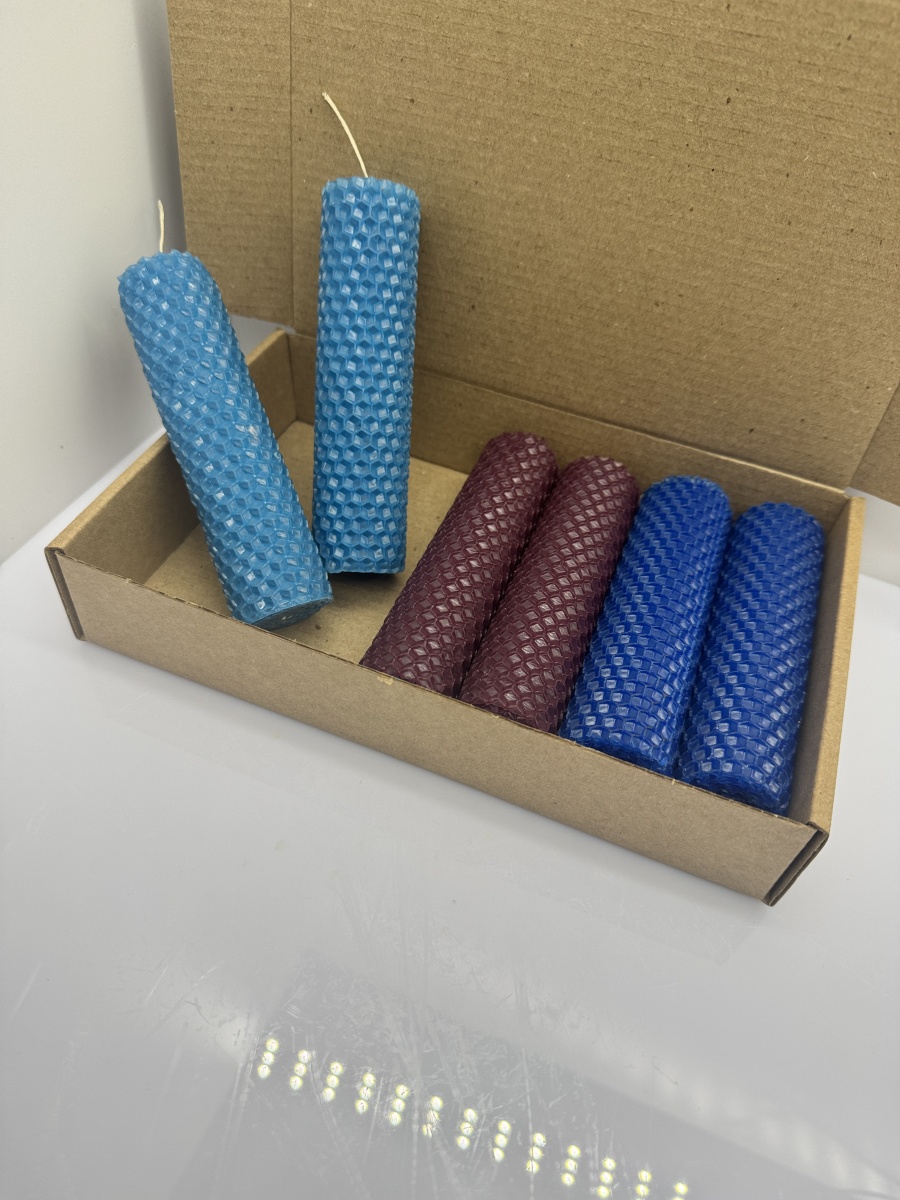 Набор свечей из вощины "Морской бриз" Набор свечей из вощины "Морской бриз"